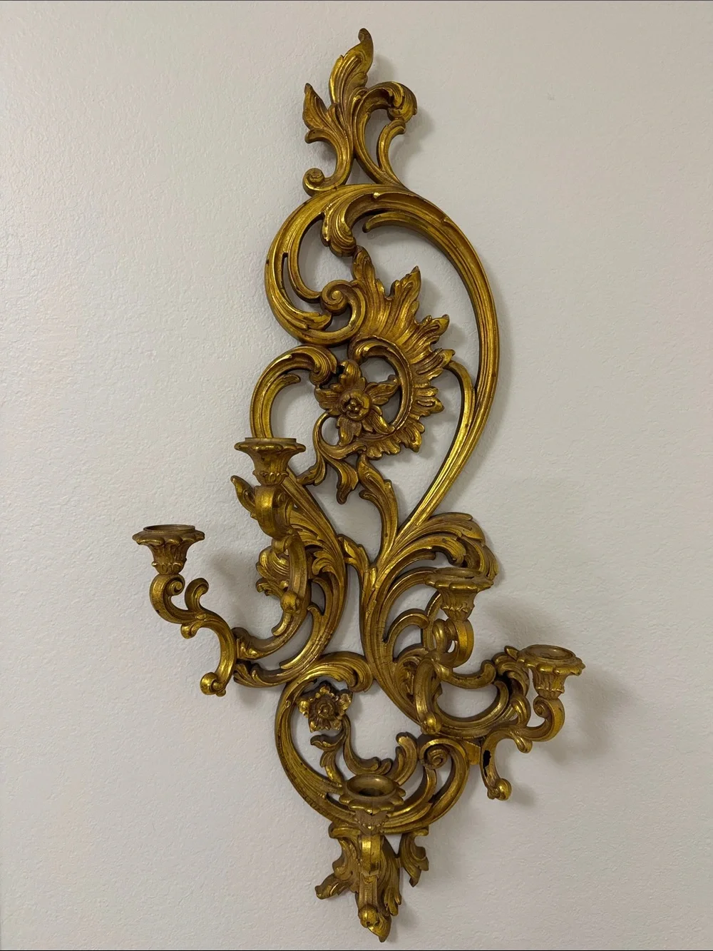 Gold Ornate Wall Sconce - Decorative Home Wall Decor